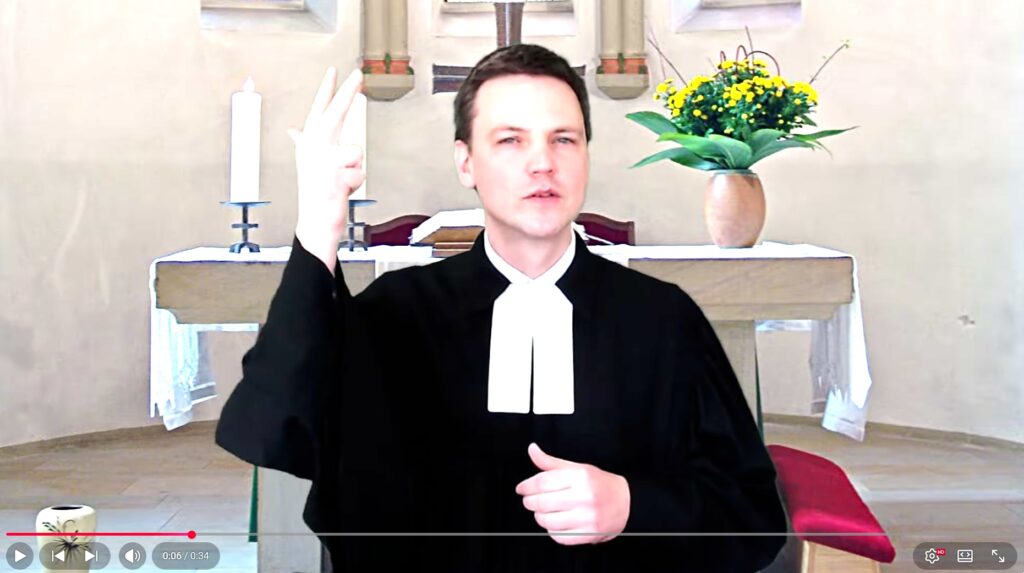 Thumbnail für den Online-Gottesdienst, Link zu Youtube